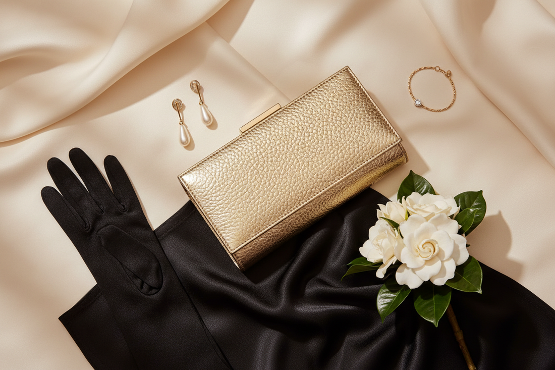 How to Style the Carlos Falchi Crinkle Gold Lambskin Clutch for Elegant and Timeless Formal Events