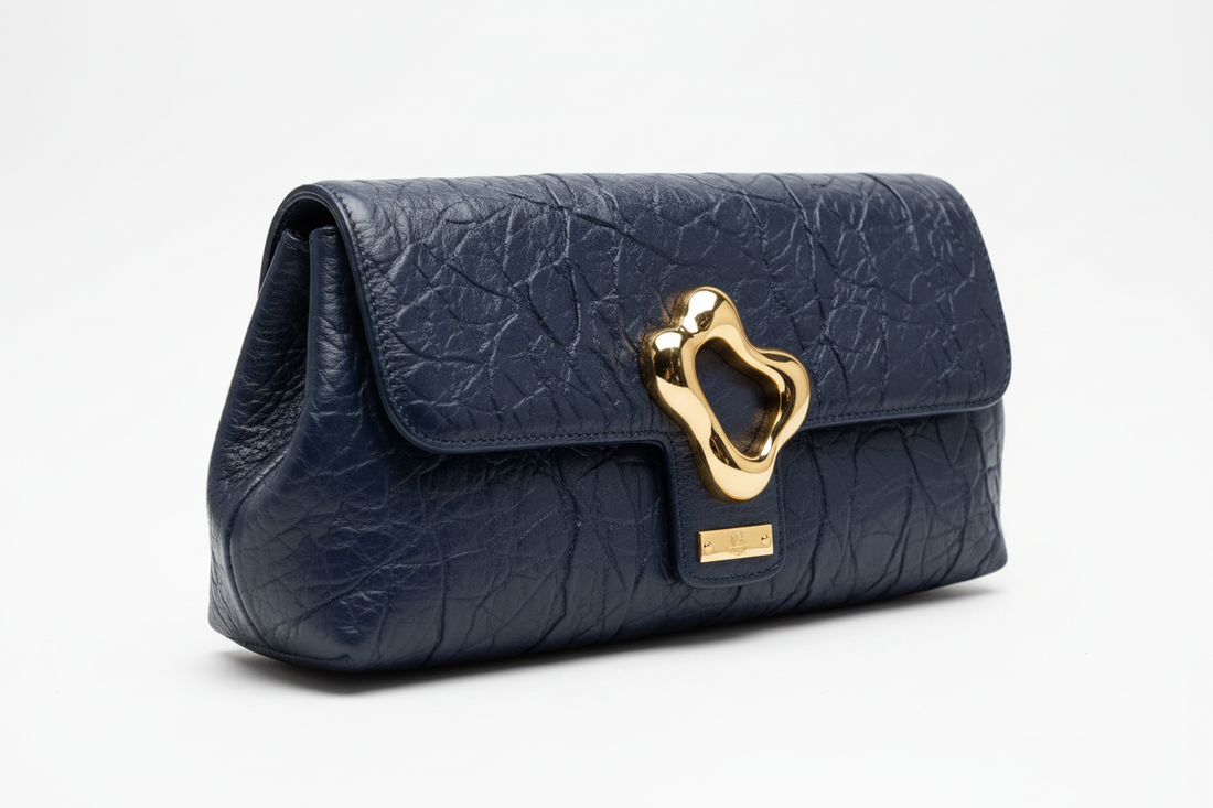Where to Buy Authentic Carlos Falchi Crinkle Navy Lambskin Clutch: A Guide to Timeless Luxury and Artisanal Craftsmanship