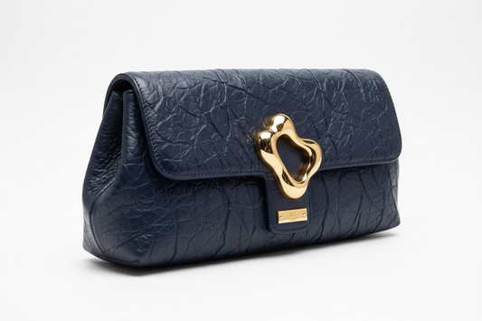 Where to Buy Authentic Carlos Falchi Crinkle Navy Lambskin Clutch: A Guide to Timeless Luxury and Artisanal Craftsmanship