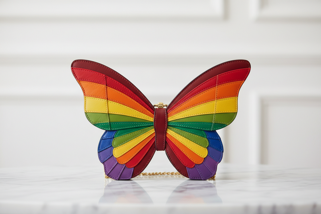 Why Choose the Carlos Falchi Rainbow Leather Mini Butterfly: A Statement of Timeless Elegance and Artisanal Craftsmanship