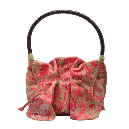 Carlos Falchi Jumper Maybach's Shoulder Butterfly Bag in black leather with textured butterfly appliqué and adjustable strap