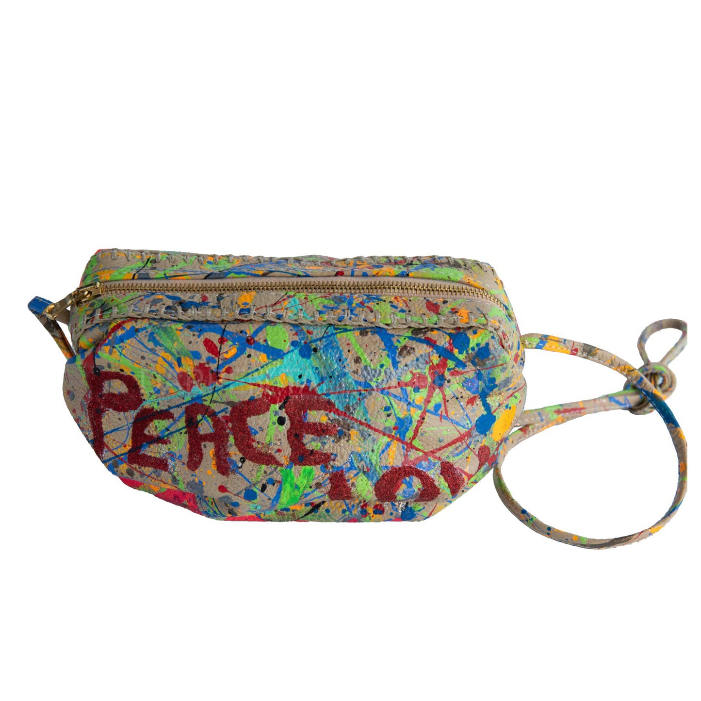 Carlos Falchi Jumper Maybach's Mucha Bag in brown leather with textured gold-tone hardware and embossed floral details