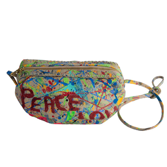 Carlos Falchi Jumper Maybach's Mucha Bag in brown leather with textured gold-tone hardware and embossed floral details