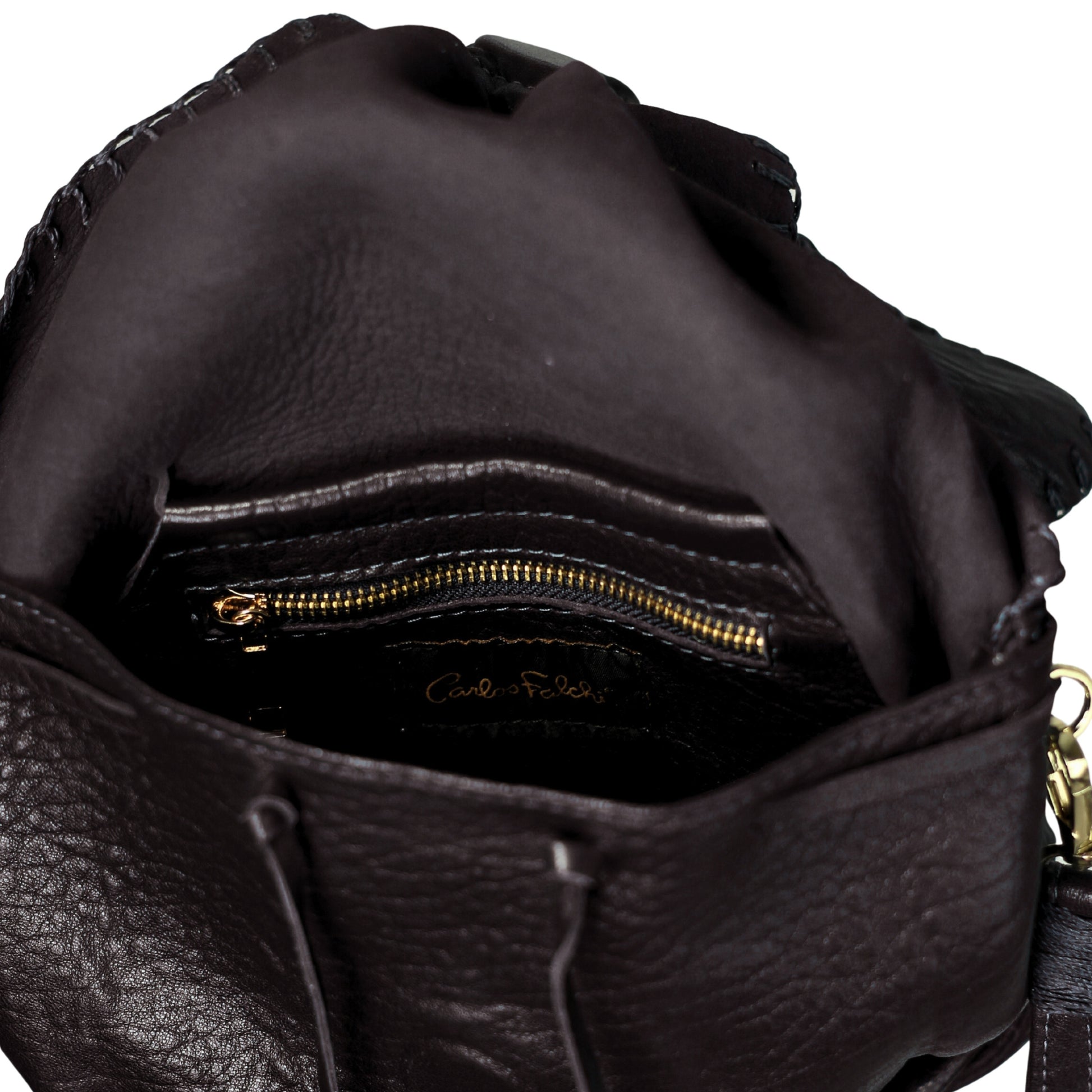 Close-up of the Butterly Bag Lambskin’s smooth, supple surface showcasing fine grain detail and exquisite stitching along