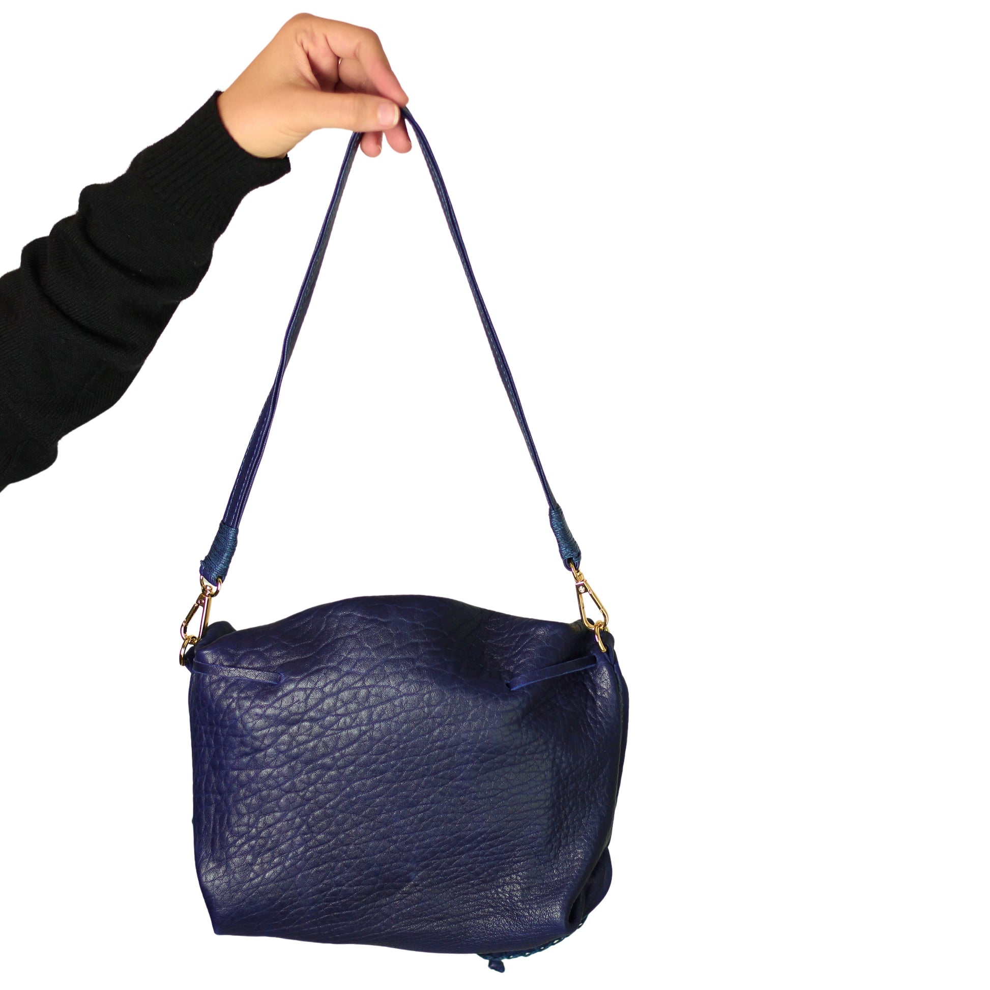 Close-up of the Butterfly Bag Lambskin’s textured surface showcasing natural grain and subtle matte finish from a front