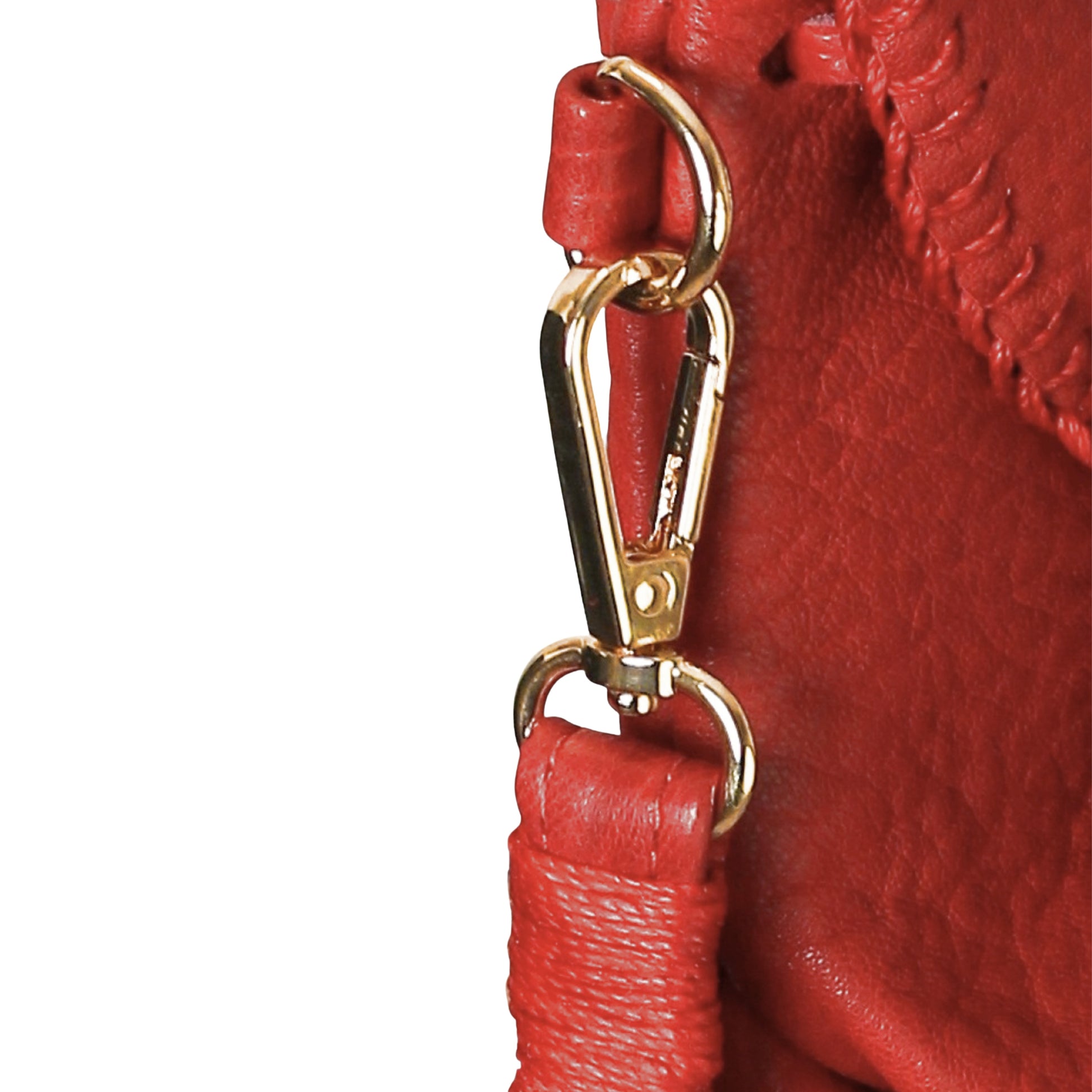 Close-up of the Butterfly Bag Lambskin’s textured surface highlighting its soft, supple skin and delicate stitching detail.