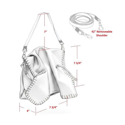 Close-up of the Butterfly Bag Lambskin’s textured surface highlighting intricate grain details and rich, matte finish.