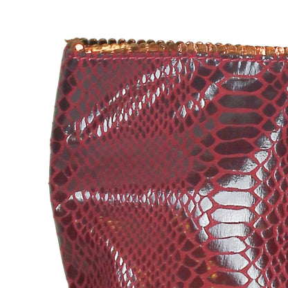 Close-up of the vegan Python tote’s textured hemp fabric handle stitching and natural beige color detail