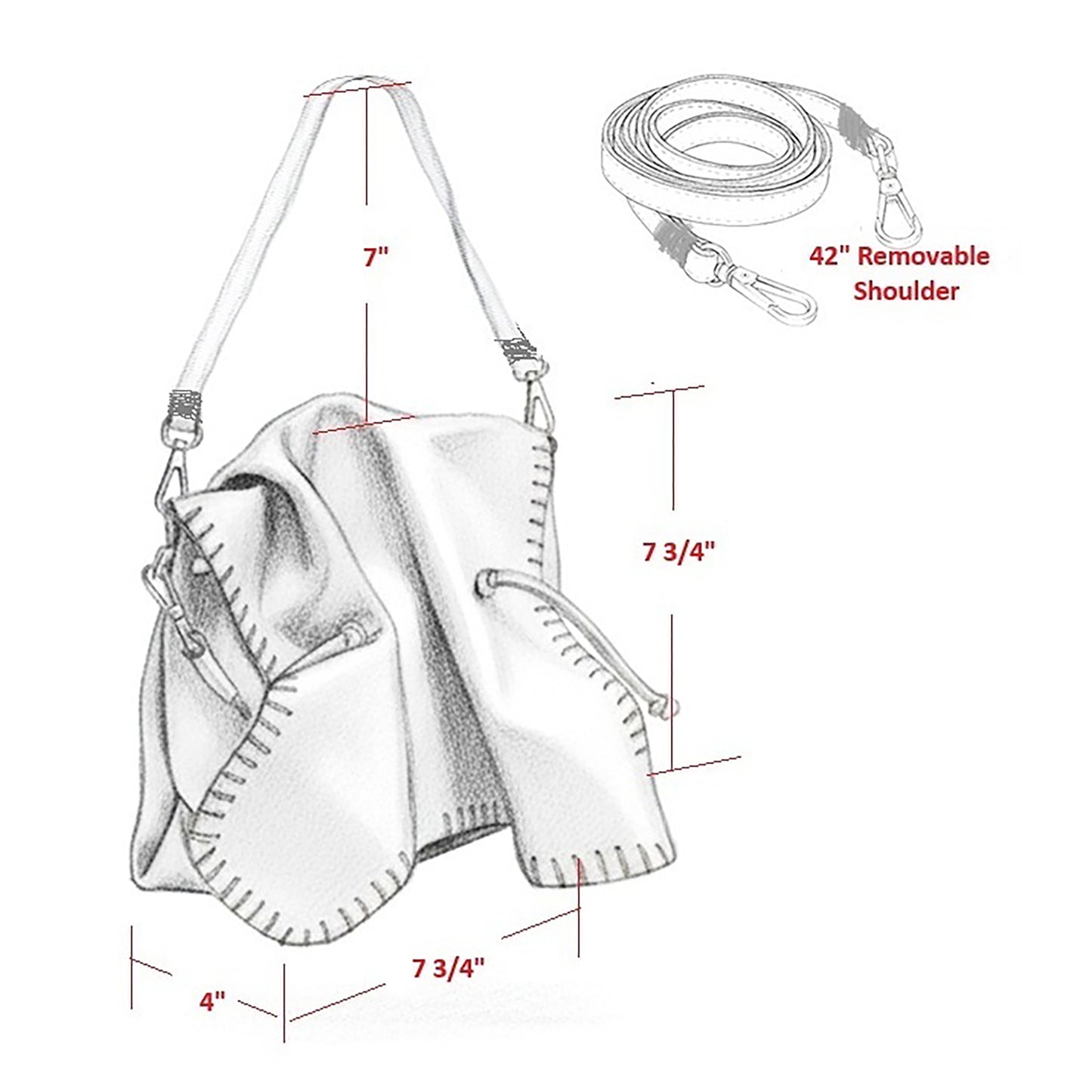 Butterfly Suede Leather Bag
