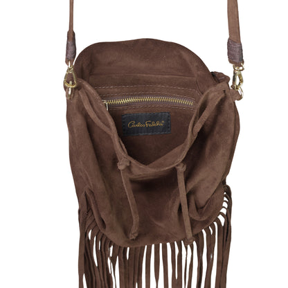 Fringe Butterfly Suede Bag