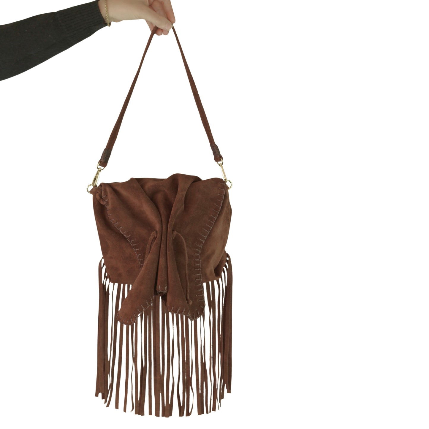 Fringe Butterfly Suede Bag