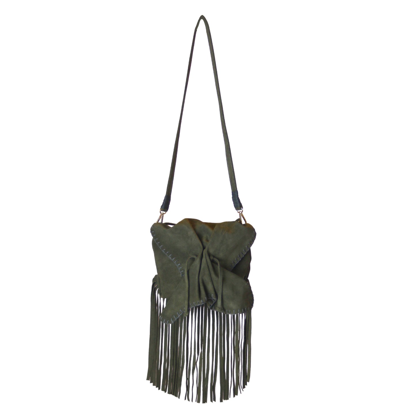 Fringe Butterfly Suede Bag