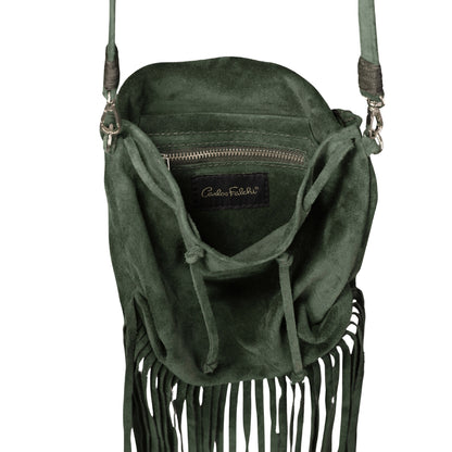 Fringe Butterfly Suede Bag
