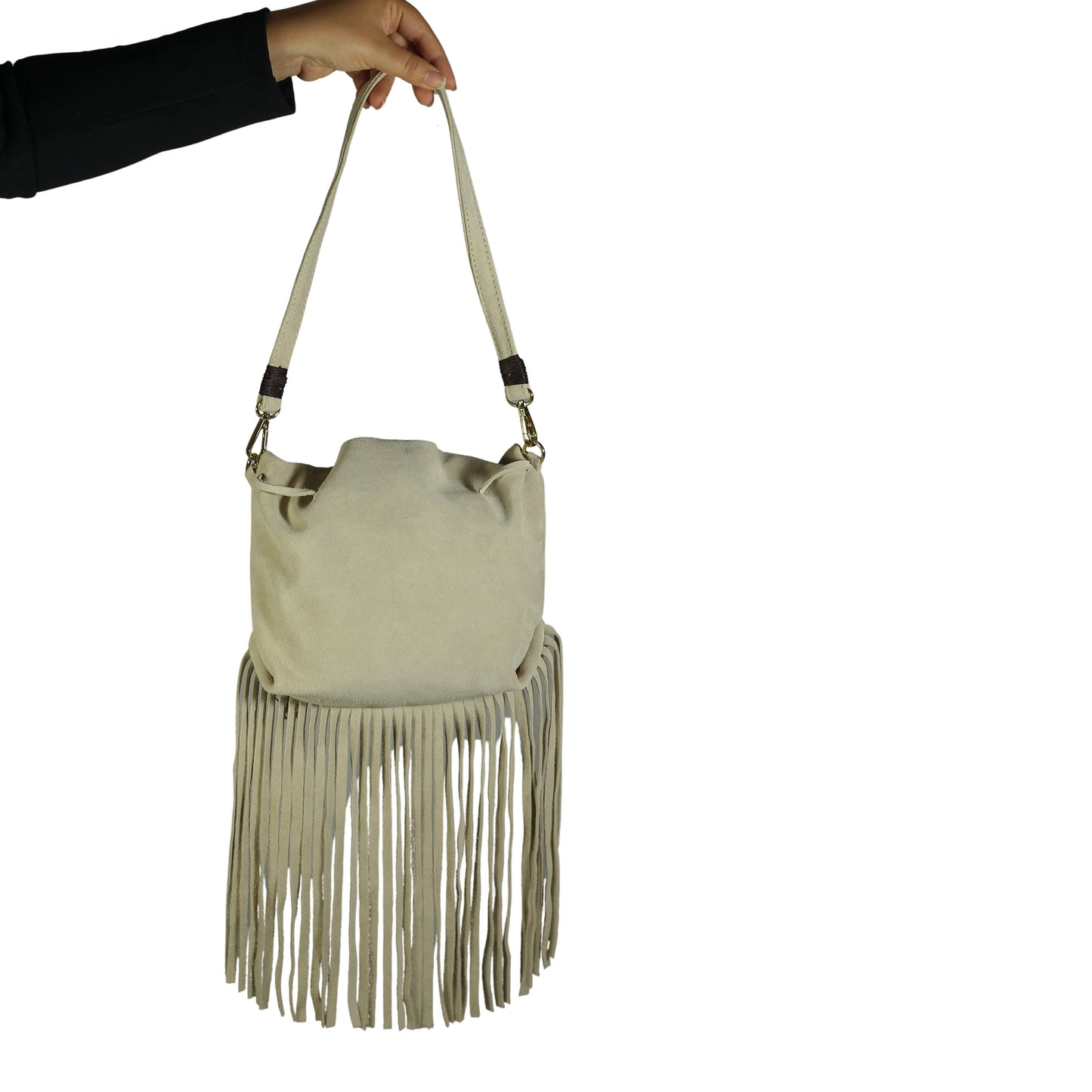 Fringe Butterfly Suede Bag