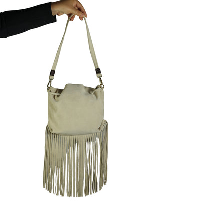 Fringe Butterfly Suede Bag