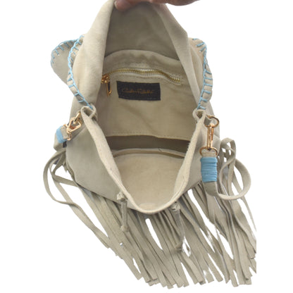 Fringe Butterfly Suede Bag