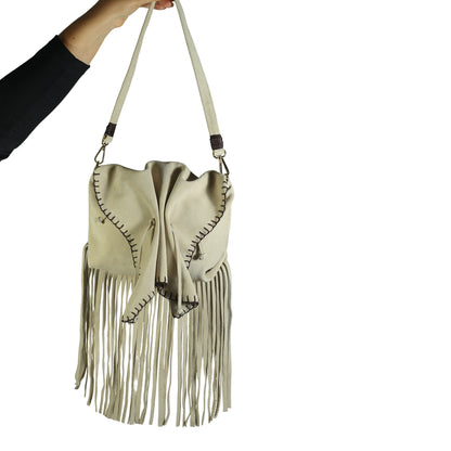 Fringe Butterfly Suede Bag