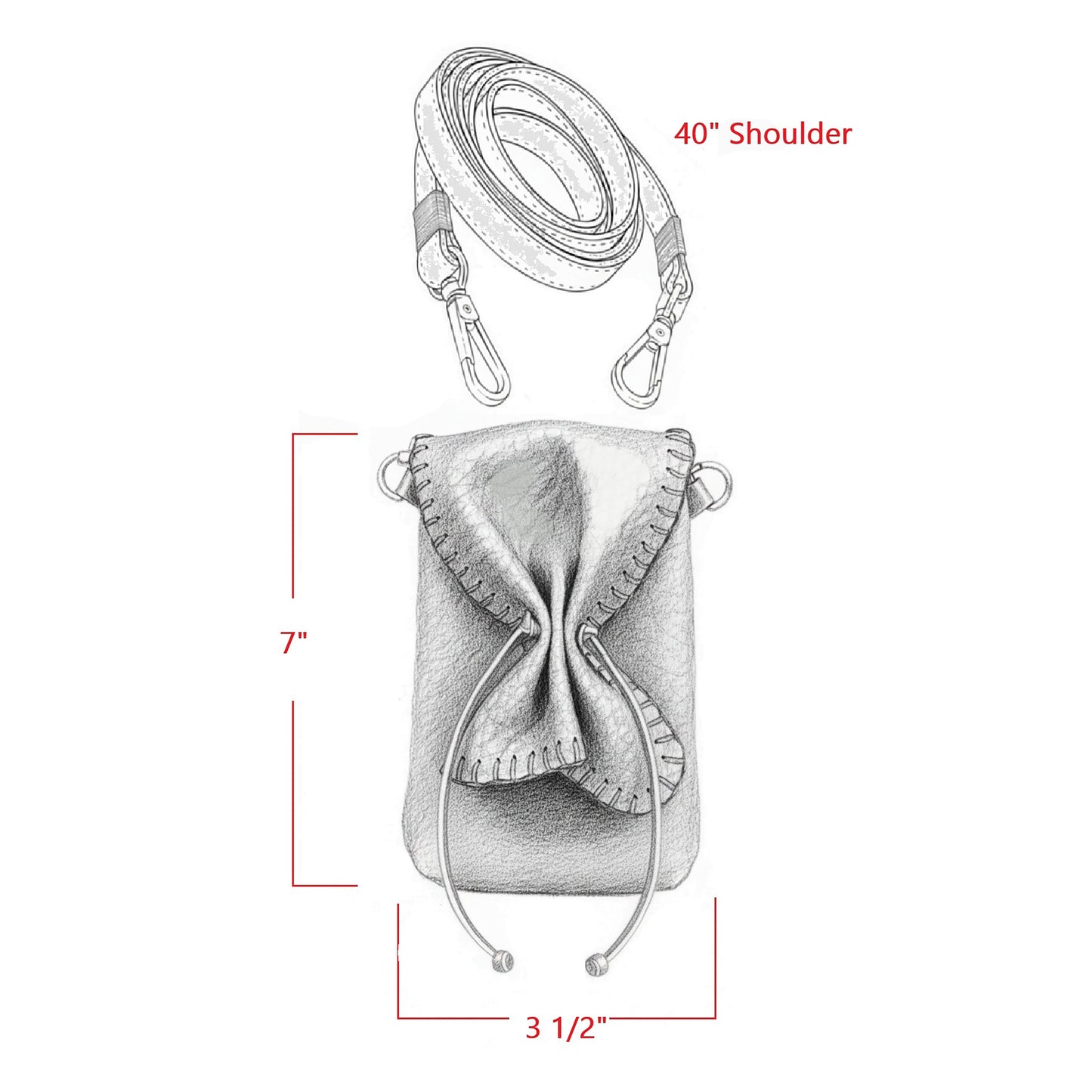 Cell Phone Butterfly Leather Bag