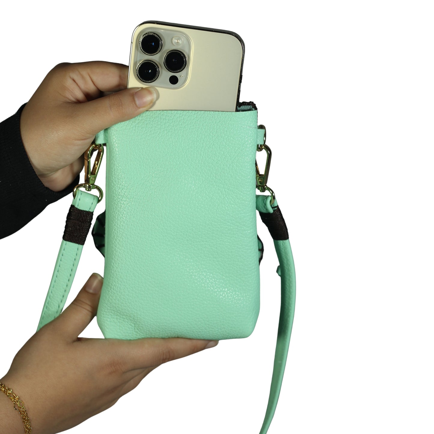 Cell Phone Butterfly Leather Bag