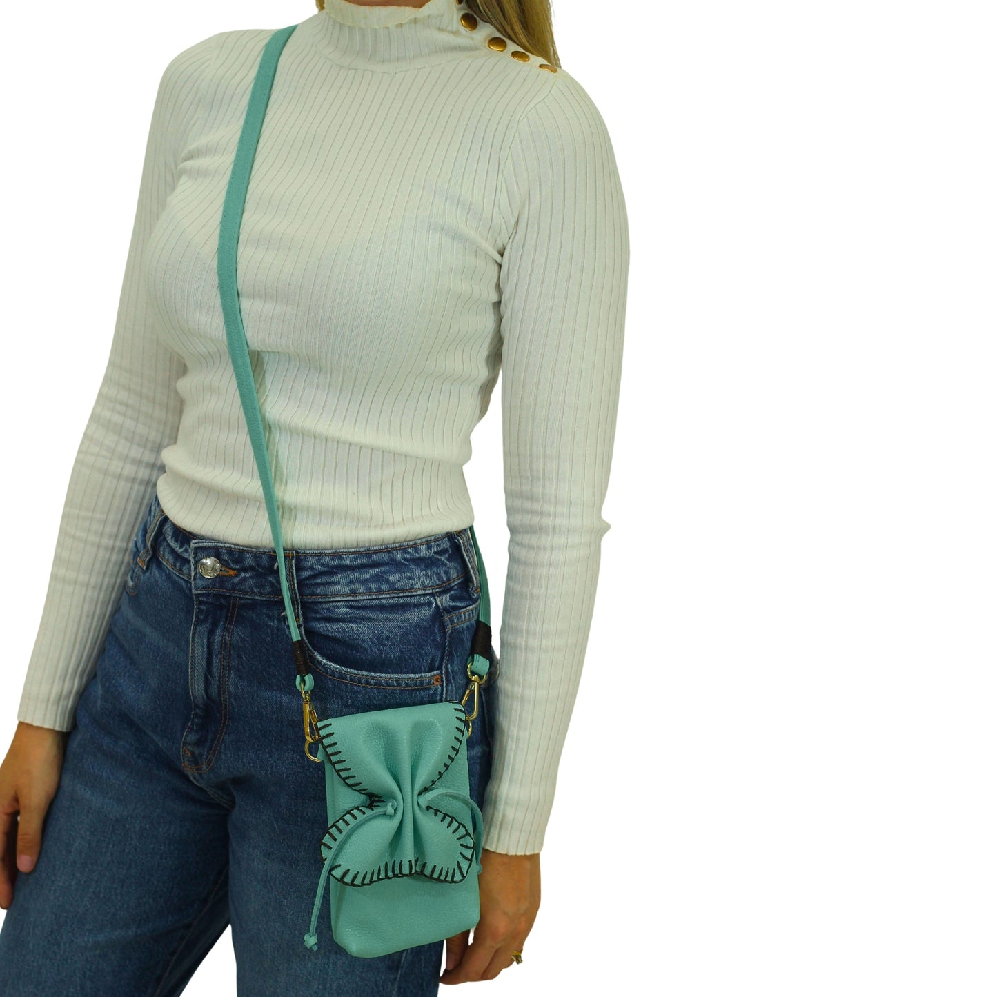 Cell Phone Butterfly Leather Bag