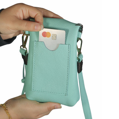 Cell Phone Butterfly Leather Bag