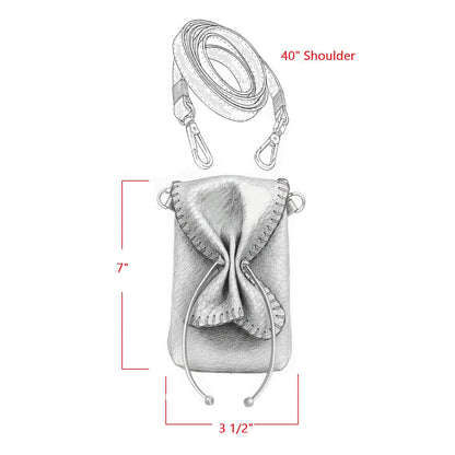 Cell Phone Butterfly Suede Bag