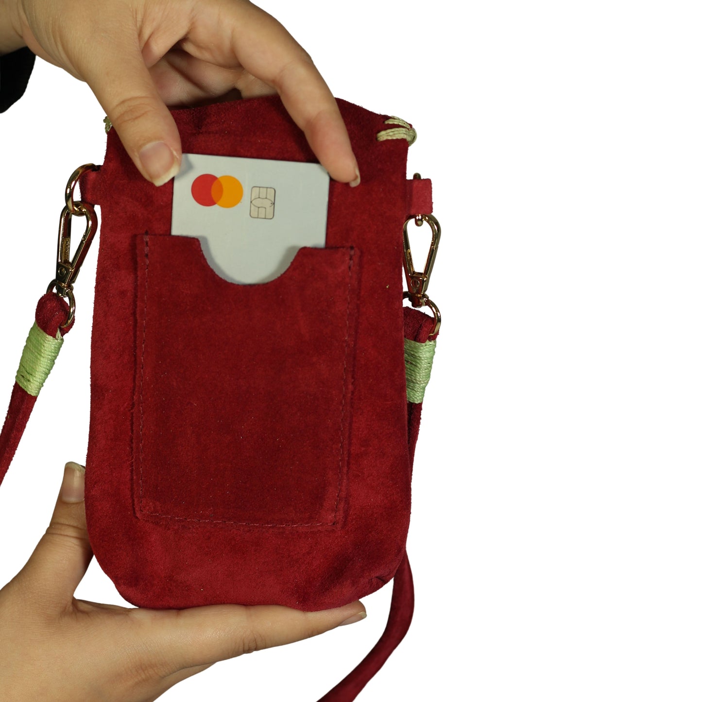Cell Phone Butterfly Suede Bag