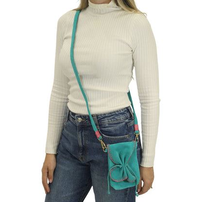 Cell Phone Butterfly Suede Bag