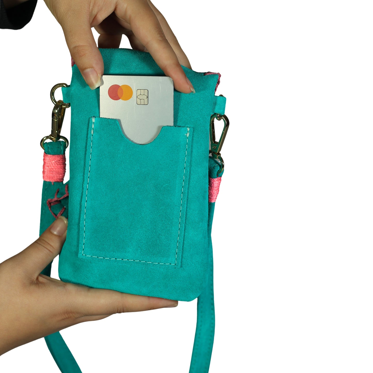Cell Phone Butterfly Suede Bag