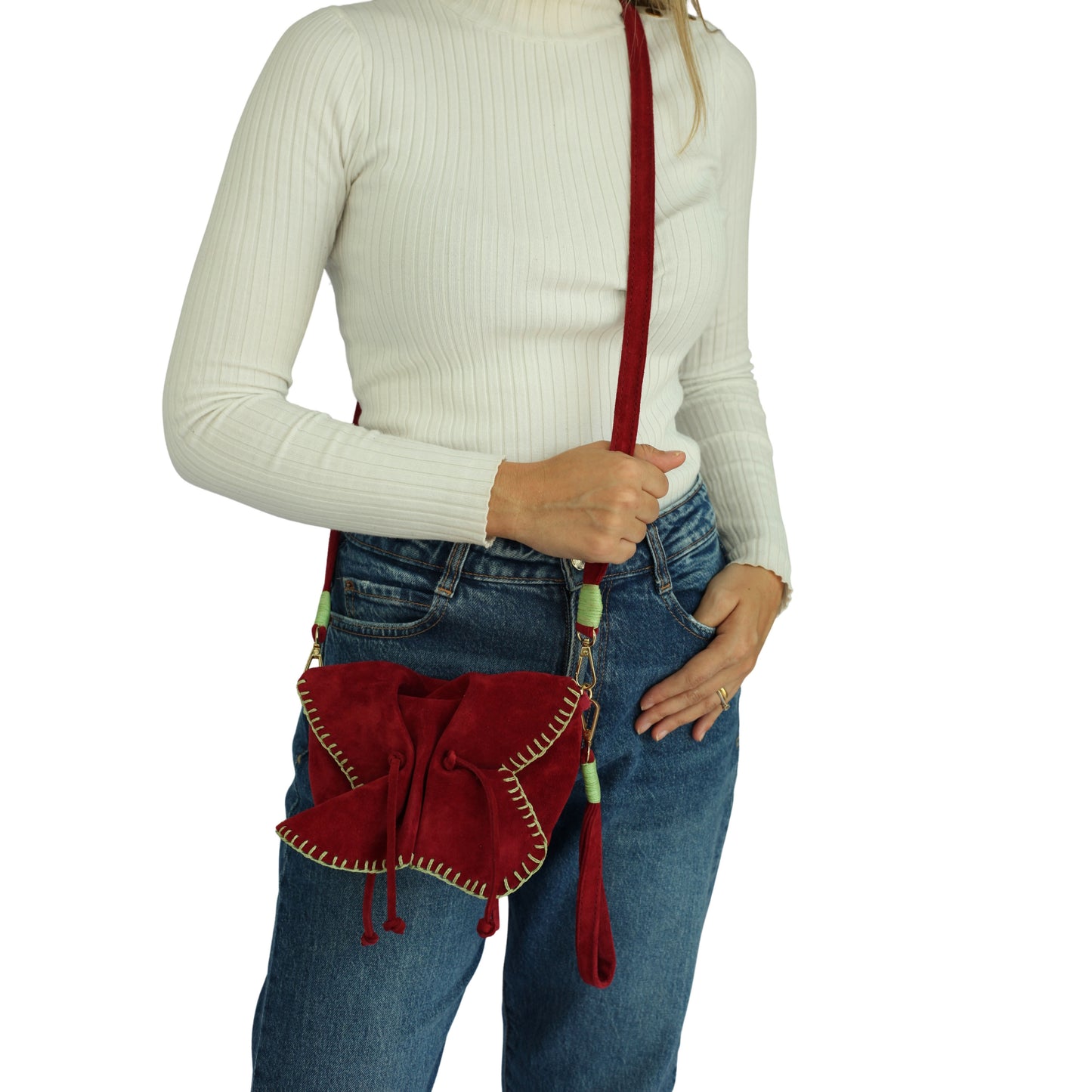 Mini Butterfly Suede Leather Bag
