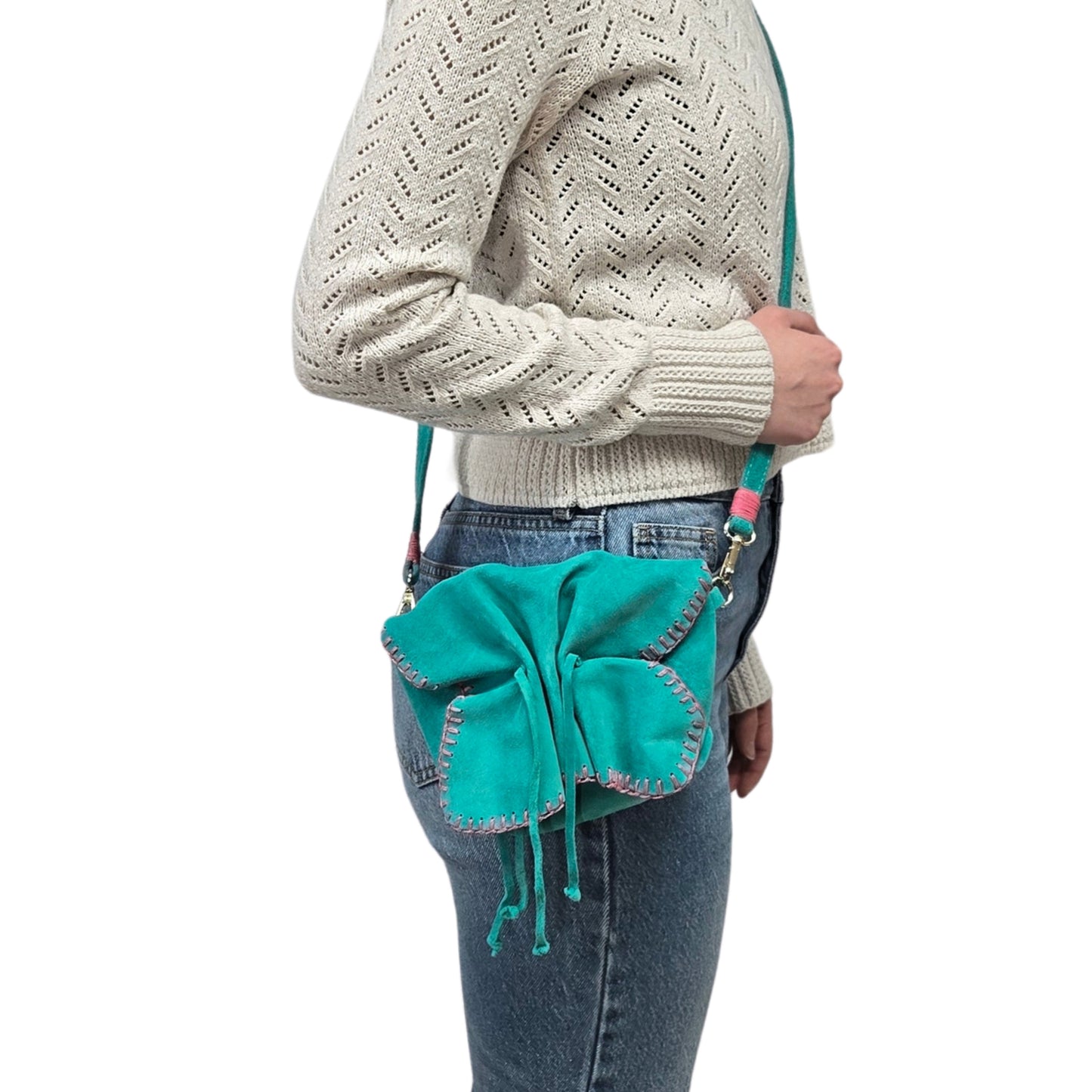 Mini Butterfly Suede Leather Bag