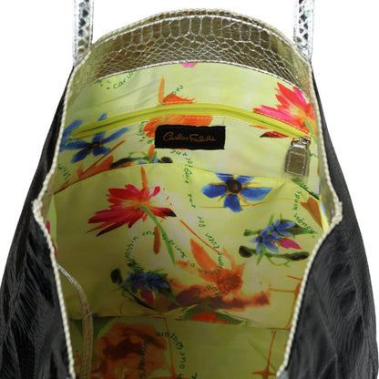 Microfiber Python Tote