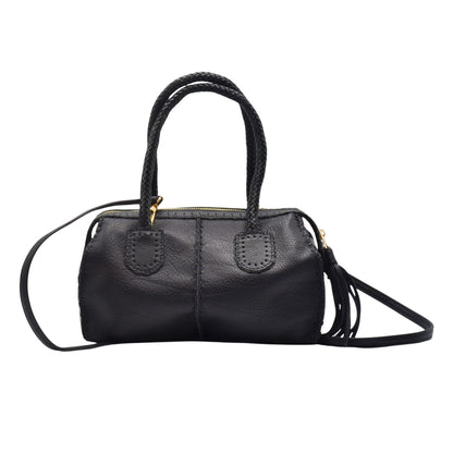 Mini Barrel Leather Bag