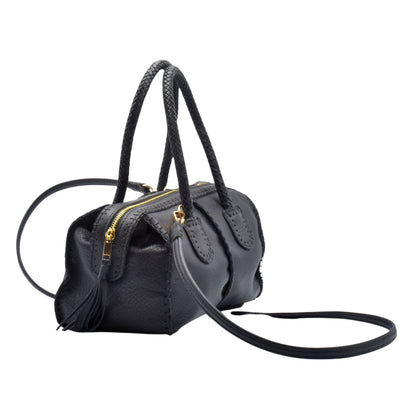 Mini Barrel Leather Bag