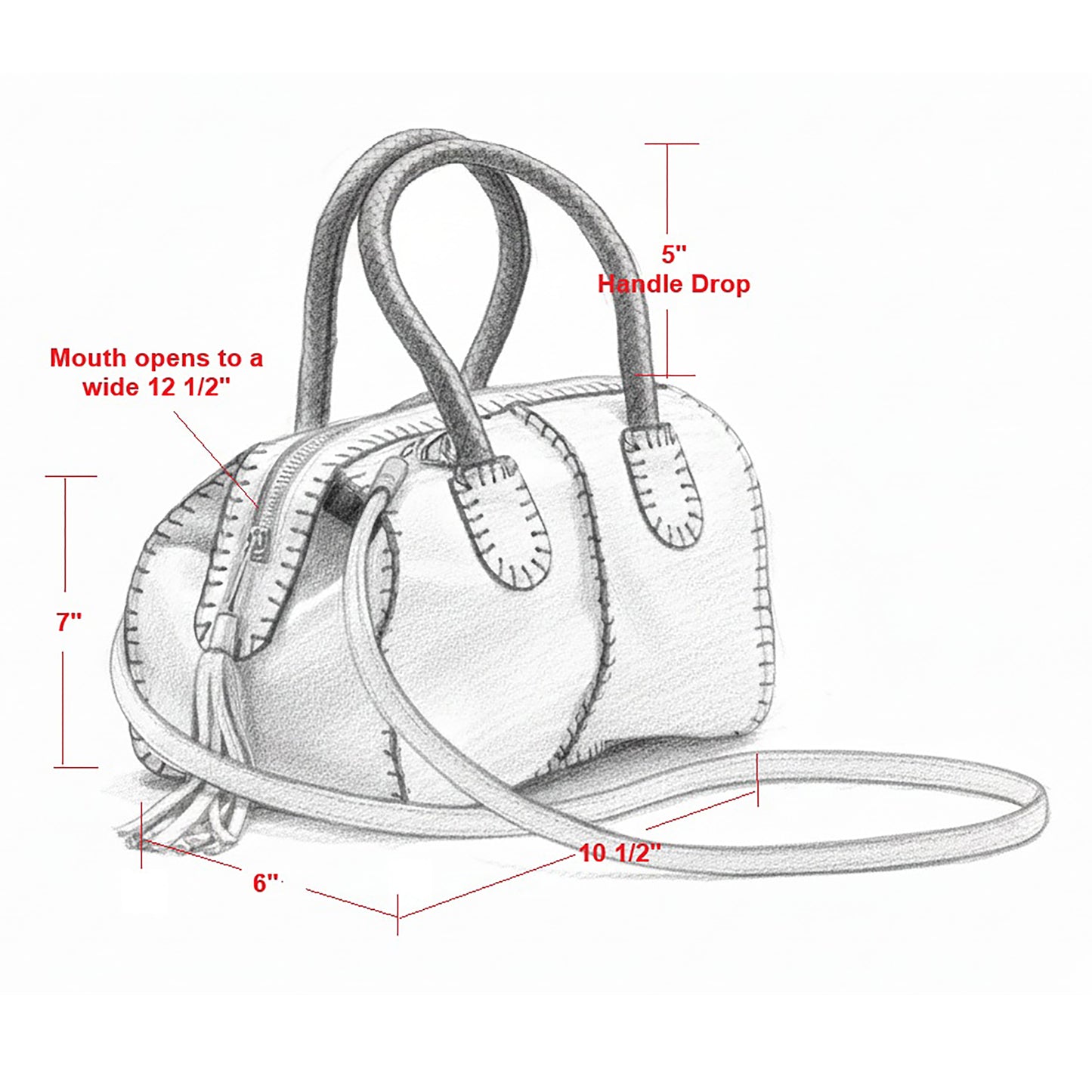 Mini Barrel Leather Bag