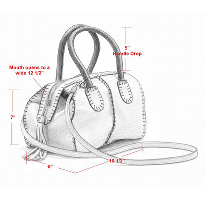 Mini Barrel Leather Bag