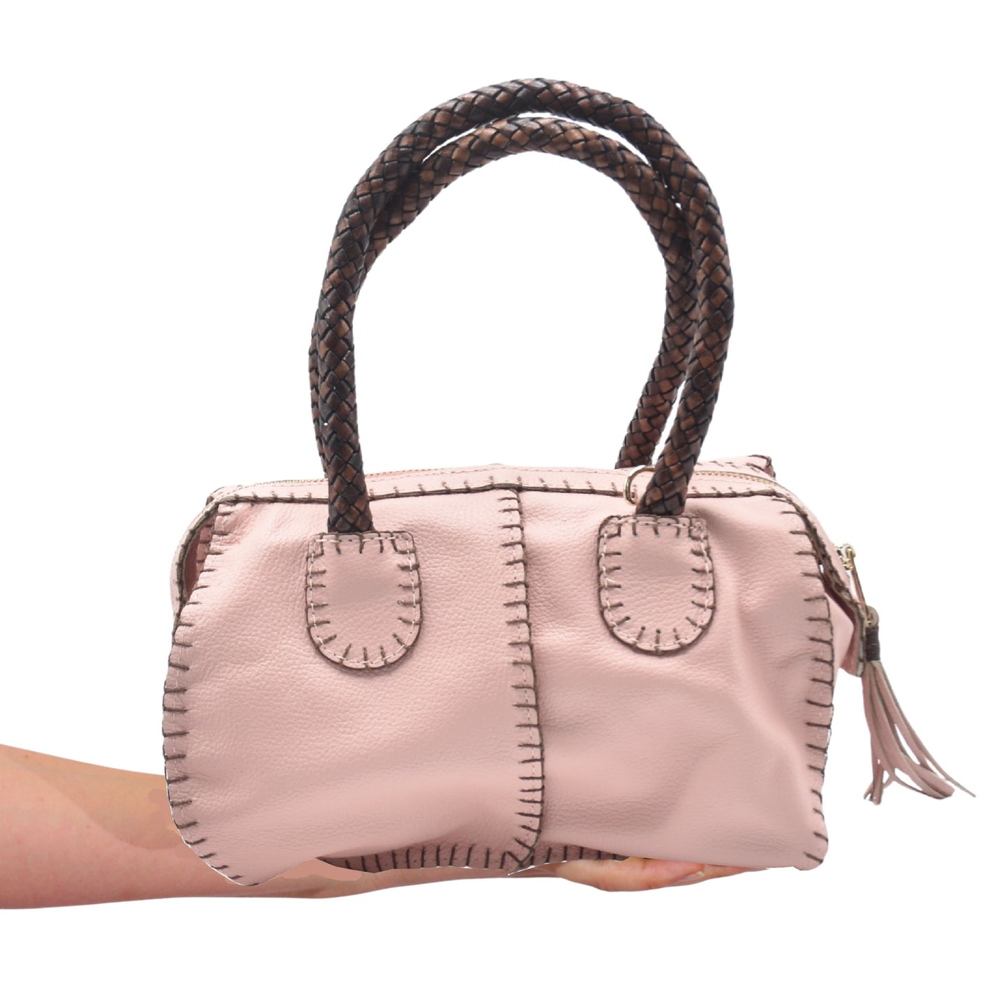 Mini Barrel Leather Bag