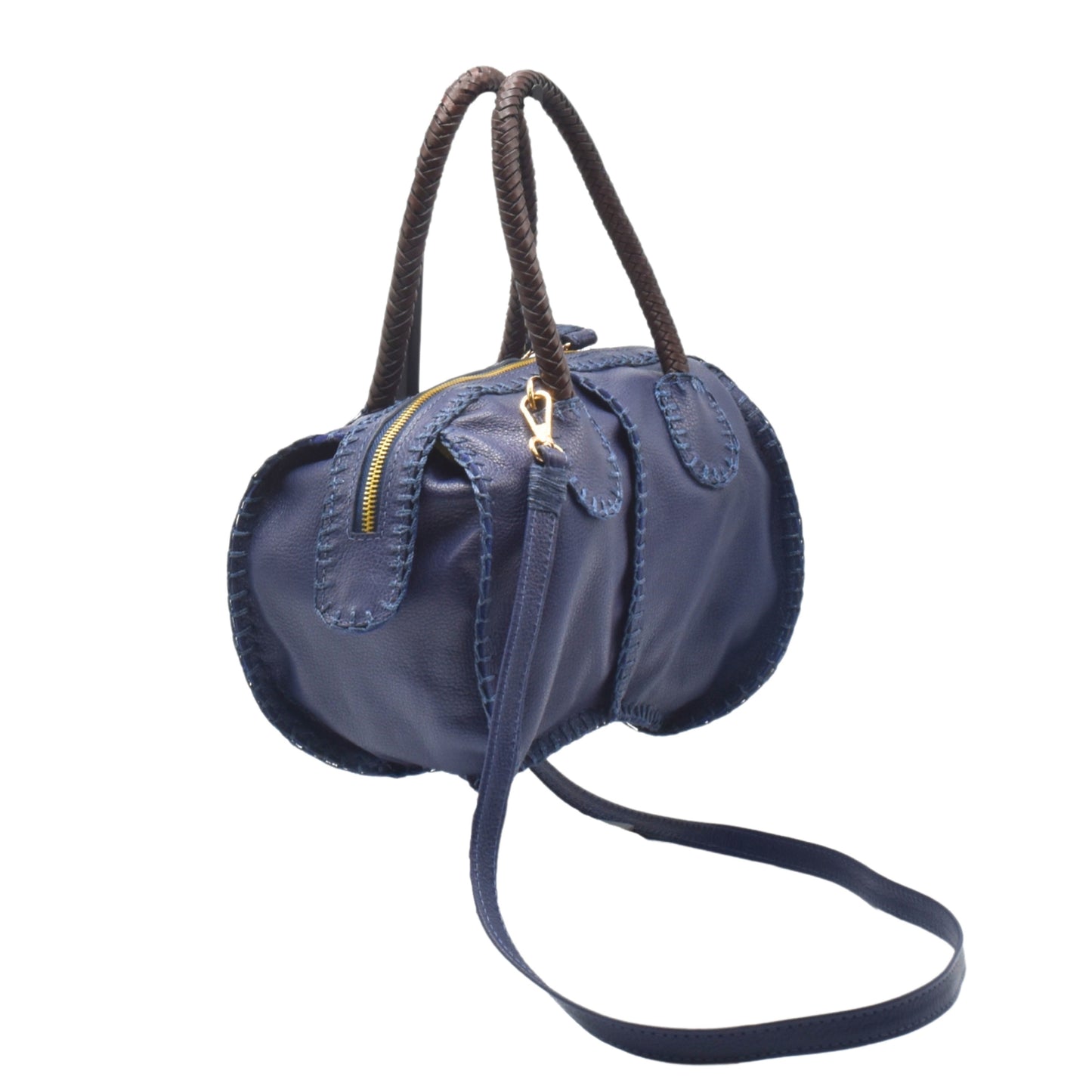 Mini Barrel Leather Bag