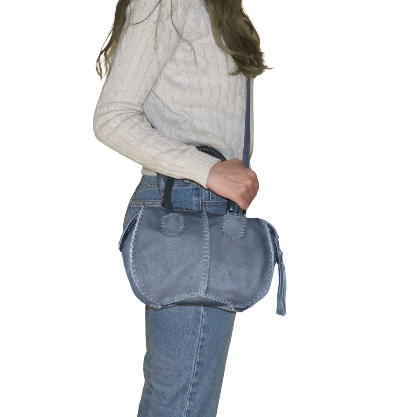 Mini Barrel Leather Bag