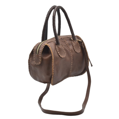 Mini Barrel Leather Bag
