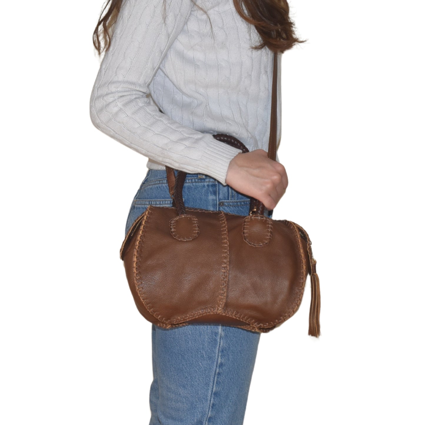 Mini Barrel Leather Bag