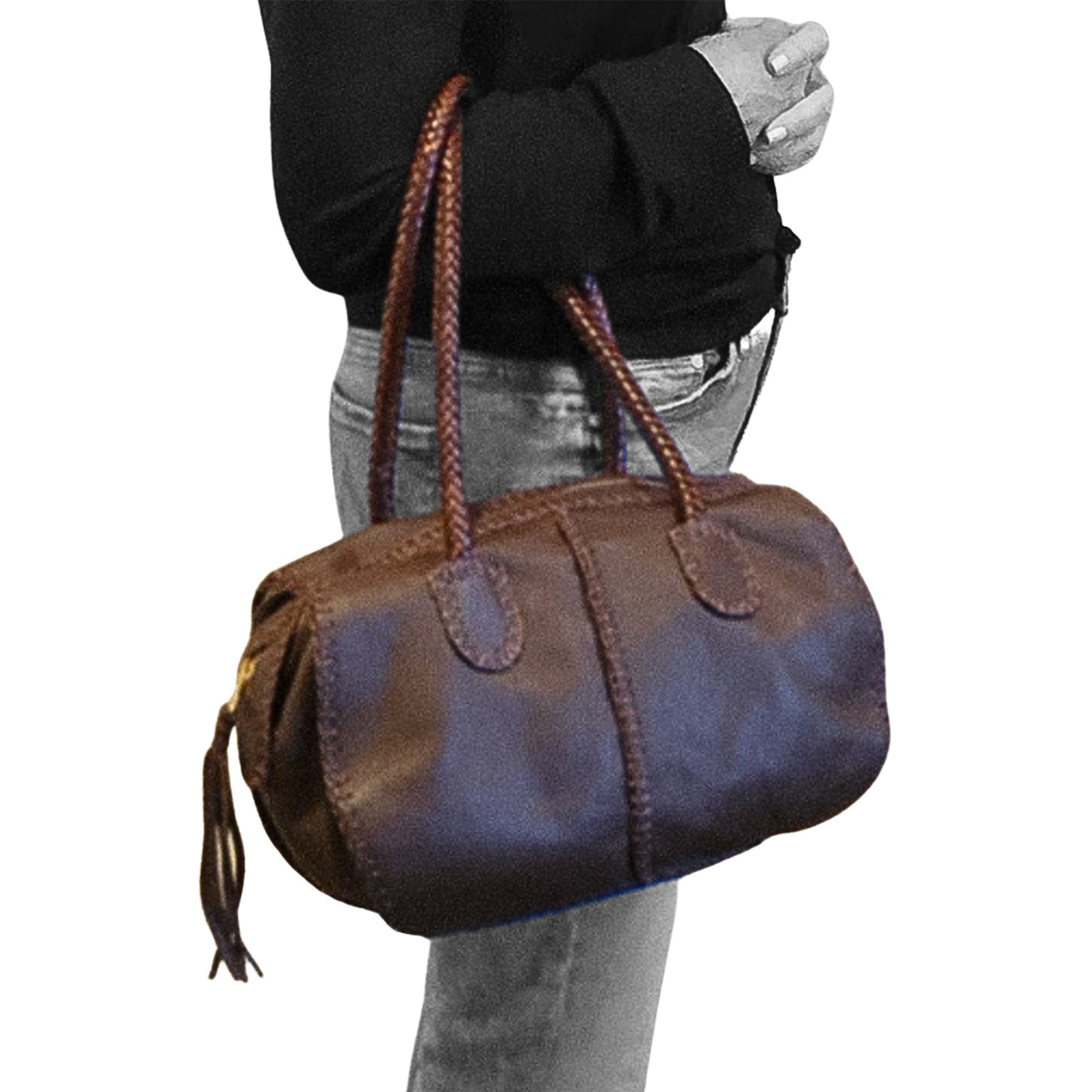 Classic Barrel Leather Bag