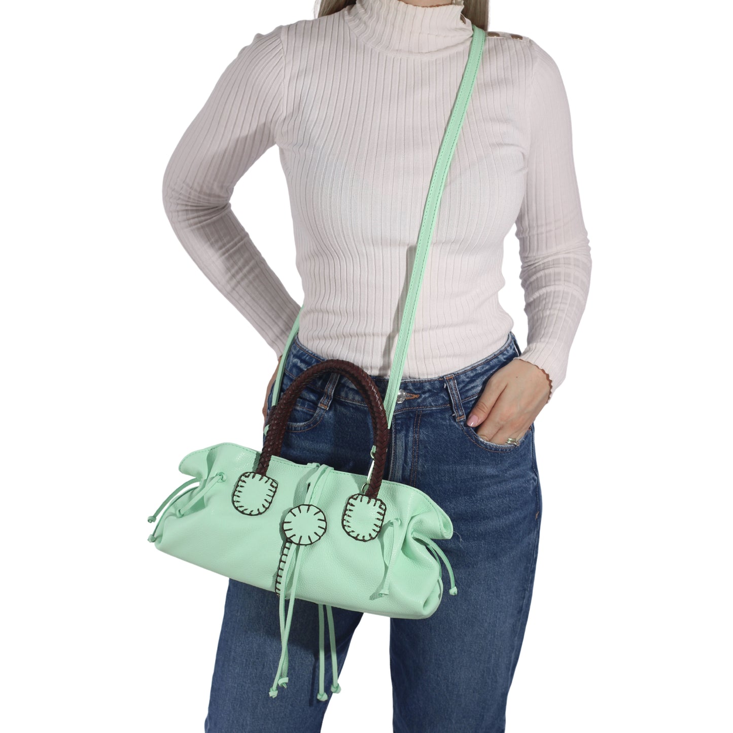 Mini Satchel Leather Bag