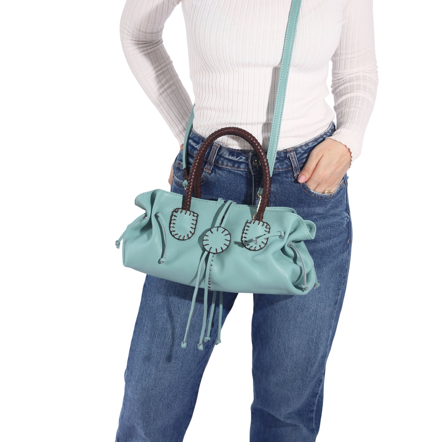 Mini Satchel Leather Bag