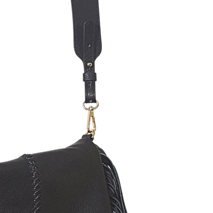 Fringe Leather Clutch & Messenger Bag