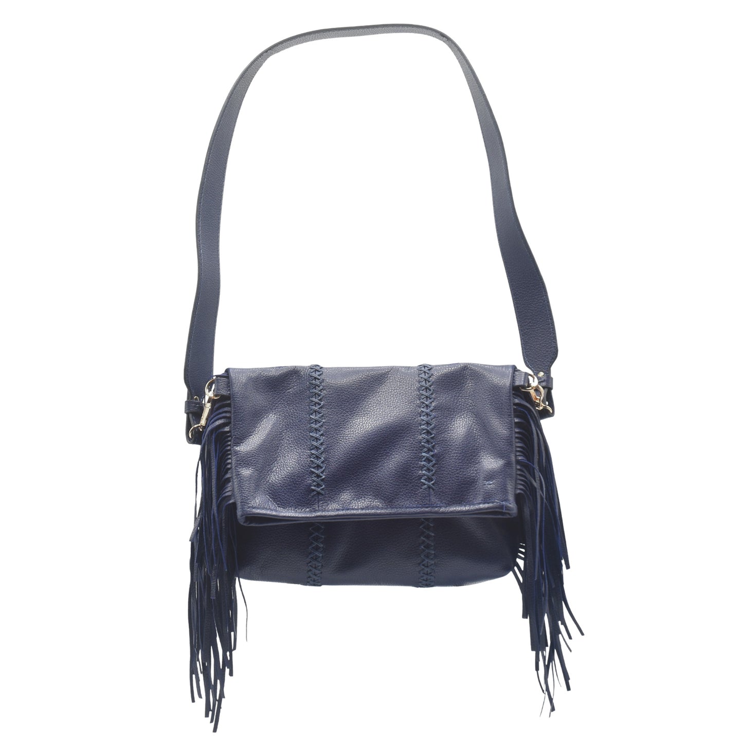 Fringe Leather Clutch & Messenger Bag