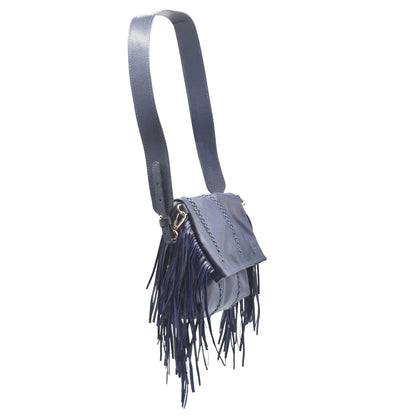 Fringe Leather Clutch & Messenger Bag
