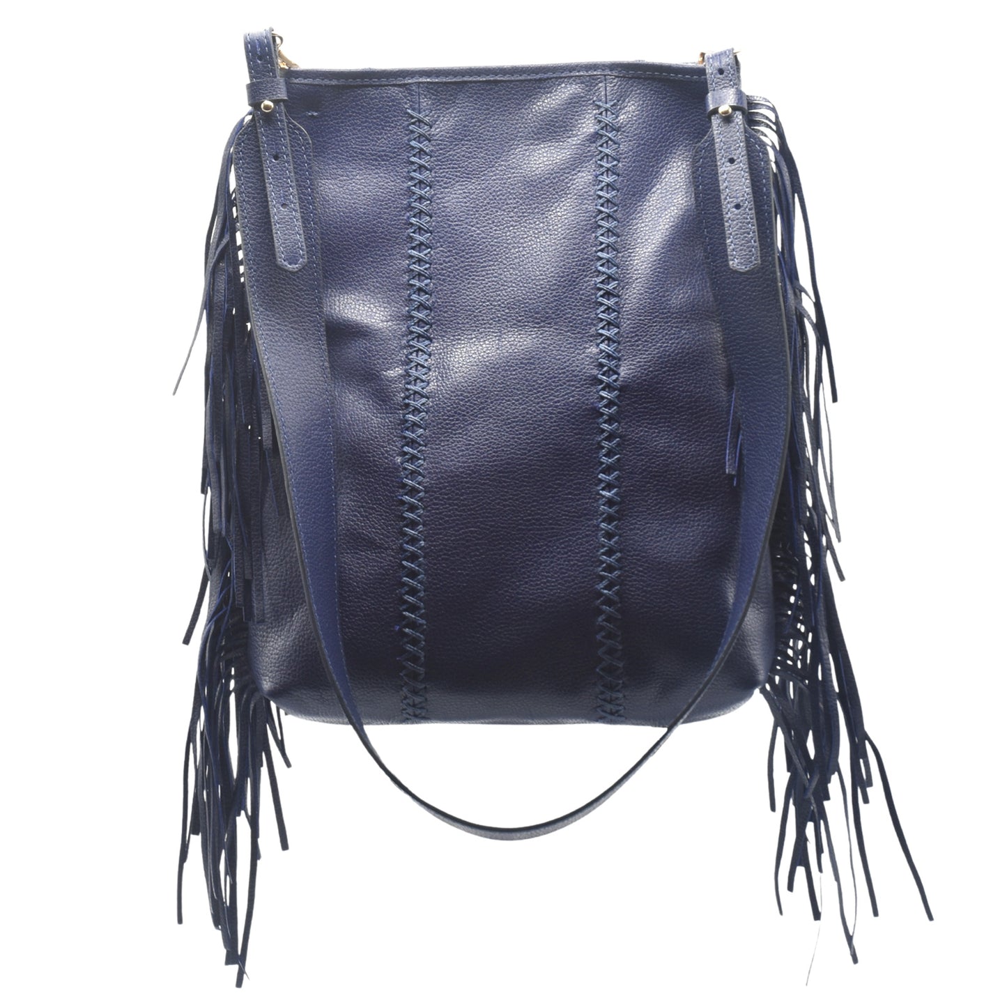 Fringe Leather Clutch & Messenger Bag