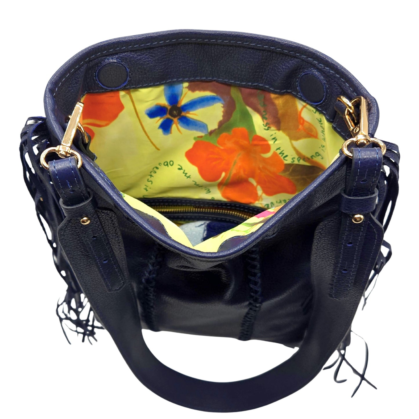 Fringe Leather Clutch & Messenger Bag