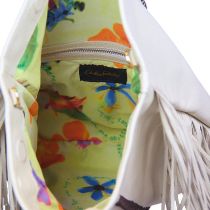 Fringe Leather Clutch & Messenger Bag